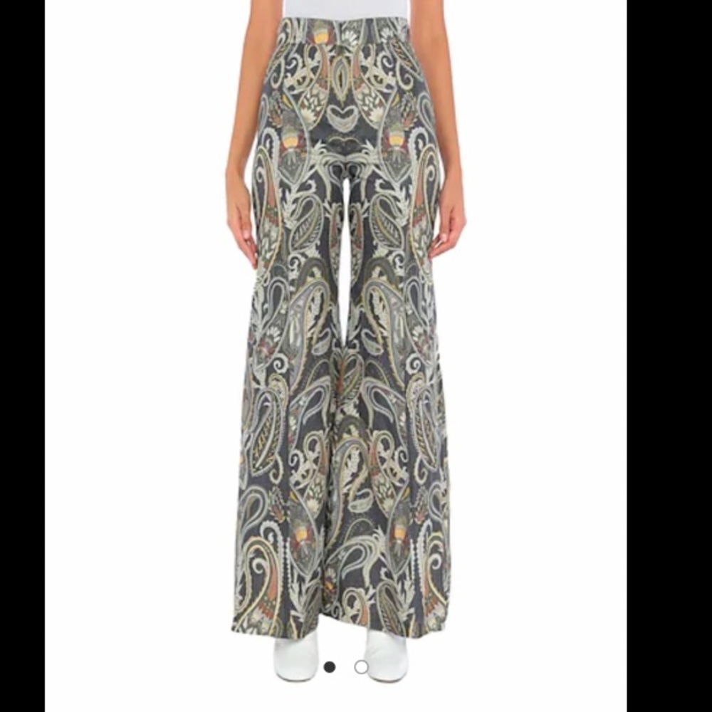 CHLOE Steel High Waisted Printed Trousers